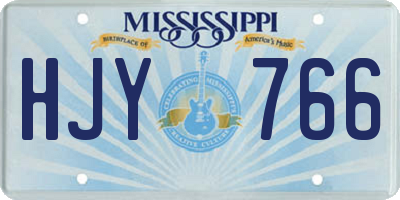 MS license plate HJY766