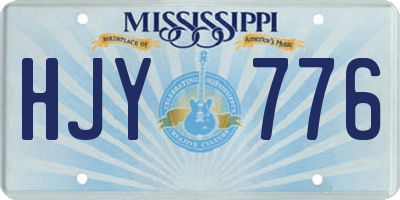 MS license plate HJY776