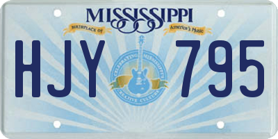 MS license plate HJY795
