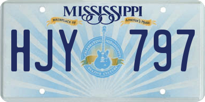 MS license plate HJY797