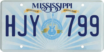 MS license plate HJY799