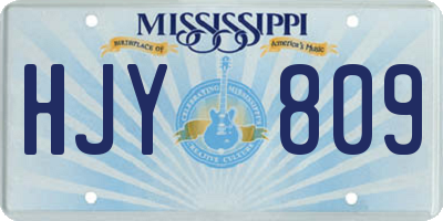 MS license plate HJY809