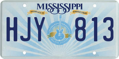 MS license plate HJY813