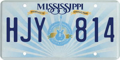 MS license plate HJY814
