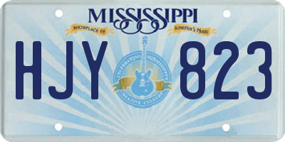MS license plate HJY823