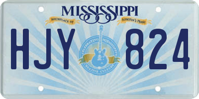 MS license plate HJY824