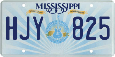 MS license plate HJY825