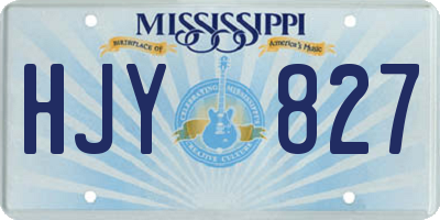 MS license plate HJY827