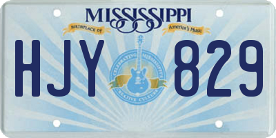 MS license plate HJY829