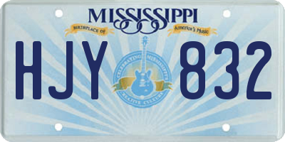 MS license plate HJY832