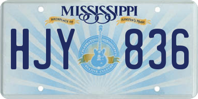 MS license plate HJY836