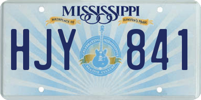 MS license plate HJY841