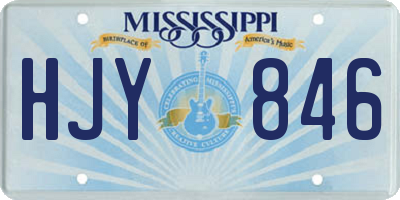 MS license plate HJY846