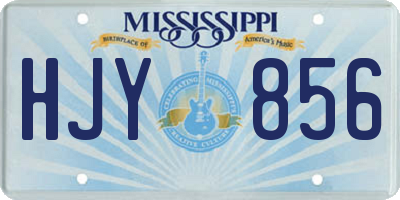 MS license plate HJY856