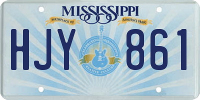 MS license plate HJY861