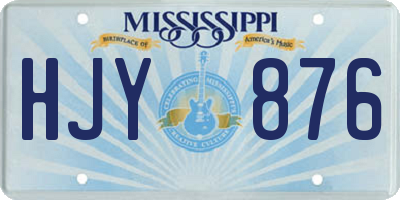 MS license plate HJY876