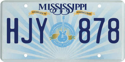 MS license plate HJY878