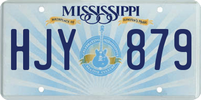 MS license plate HJY879
