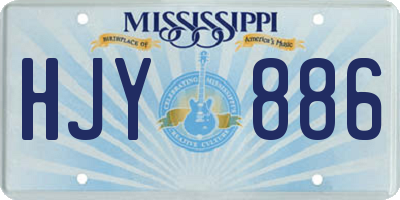 MS license plate HJY886