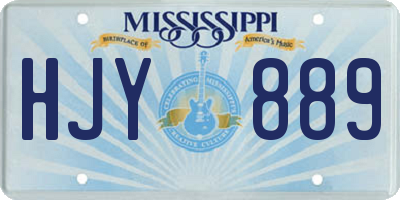 MS license plate HJY889