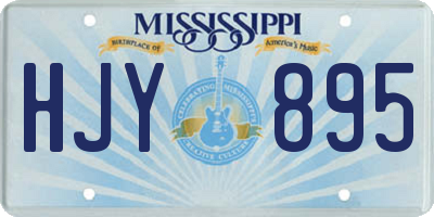 MS license plate HJY895