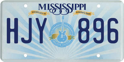 MS license plate HJY896