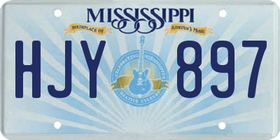 MS license plate HJY897
