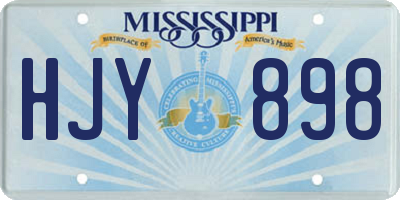 MS license plate HJY898
