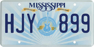 MS license plate HJY899