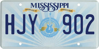 MS license plate HJY902