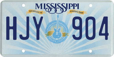 MS license plate HJY904