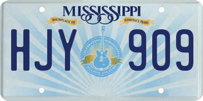 MS license plate HJY909