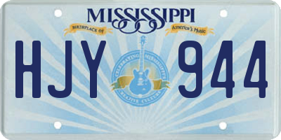 MS license plate HJY944