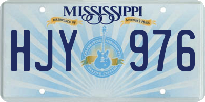 MS license plate HJY976