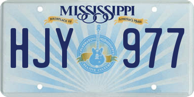 MS license plate HJY977