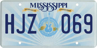 MS license plate HJZ069