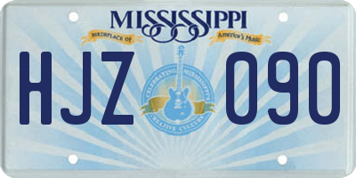 MS license plate HJZ090