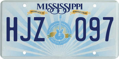 MS license plate HJZ097