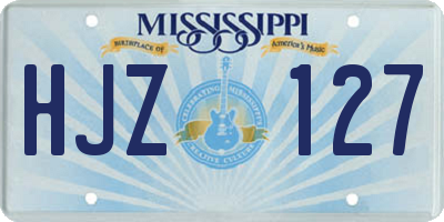 MS license plate HJZ127