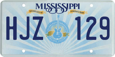 MS license plate HJZ129
