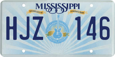 MS license plate HJZ146