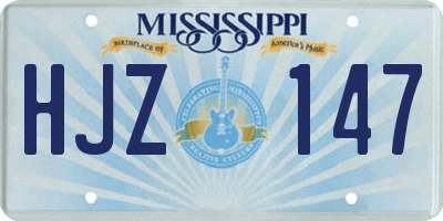 MS license plate HJZ147