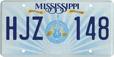 MS license plate HJZ148
