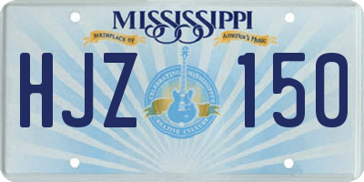 MS license plate HJZ150