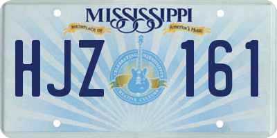 MS license plate HJZ161
