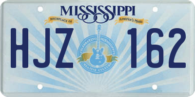 MS license plate HJZ162