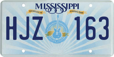 MS license plate HJZ163