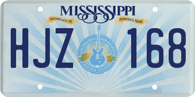 MS license plate HJZ168