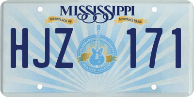 MS license plate HJZ171
