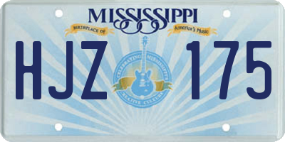 MS license plate HJZ175